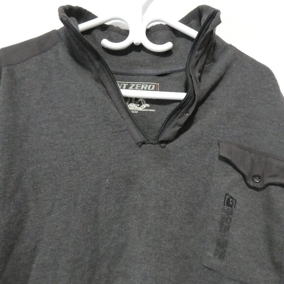 POINT ZERO - Orange Label | 2XT | Grey Long Sleeve Shirt | Pocket & Collar - Picture 4 of 15